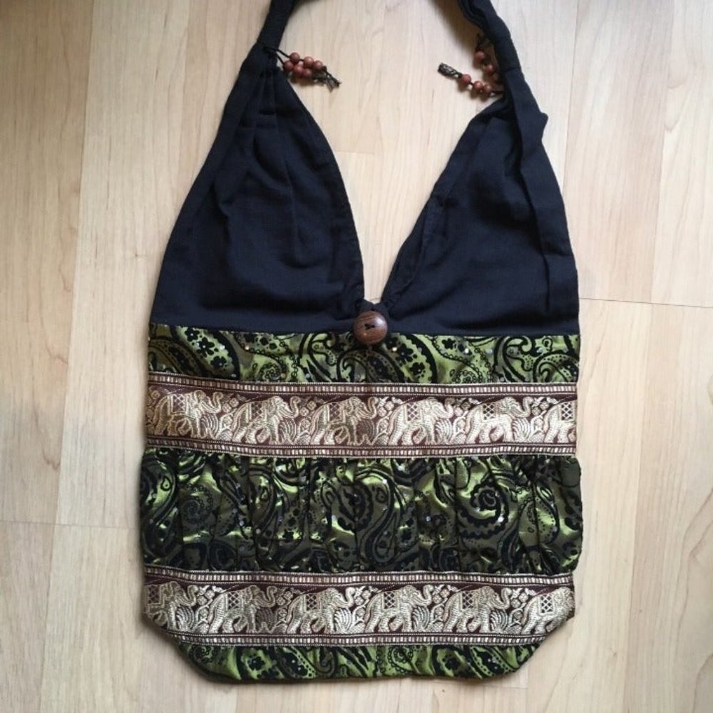 Gorgeous Emerald Silk Thai Shoulder Bag